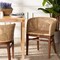 Bali & Pari Papua Modern Bohemian Natural Rattan and Walnut Brown Acacia Wood Dining Chair 242-13491-ZORO - alternate 5
